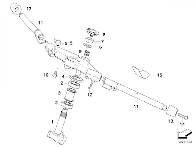 Eje tija superior Bmw K1200 r 2004 - 2008