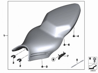 Asiento Bmw K1200 r 2004 - 2008
