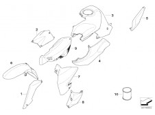 Aleta delantera izquierda Bmw K1200 r 2004 - 2008