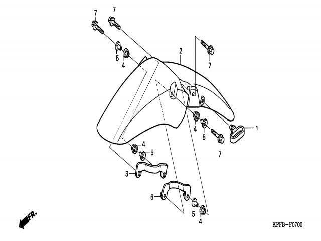Aleta delantera Honda Cbf 250 2004-2008