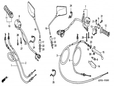 Soporte maneta embrague Honda Cbf 250 2004-2008