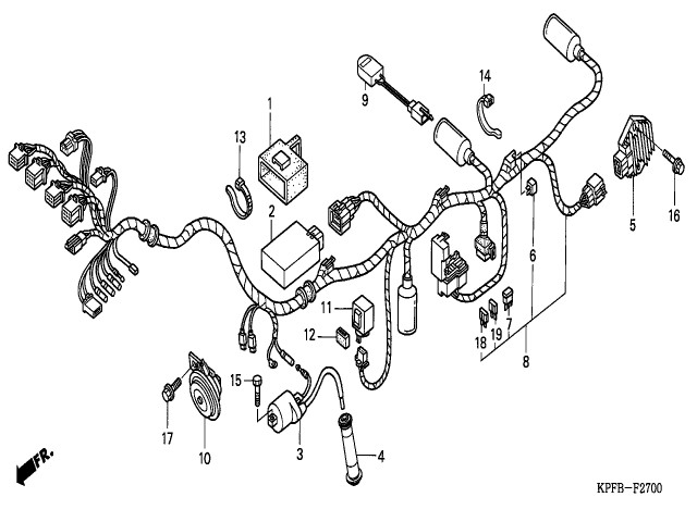 Sistema eléctrico completo Honda Cbf 250 2004-2008