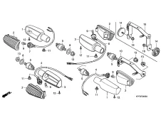 Intermitente delantero izquierdo / trasero derecho Honda Cbf 250 2004-2008