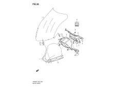 Embellecedor bandeja relojes Suzuki Burgman 400 2007-2013