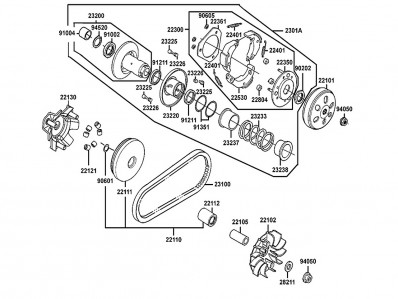 Correa  Kymco Super dink 125 2009-2012