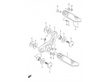 Estribera delantera izquierda Suzuki Gsx 600 f 1991 - 1994