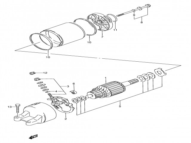 Motor arranque Suzuki Gsx 600 f 1991 - 1994