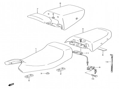 Asiento piloto Suzuki Gsx 600 f 1991 - 1994