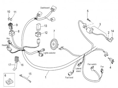 Interruptor asiento Aprilia Arrecife 125 2003-2004