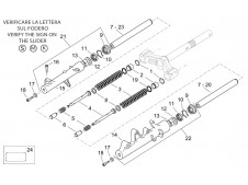 Barra completa izquierda Aprilia Arrecife 125 2003-2004
