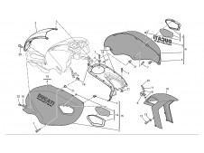 Embellecedor depósito central Ducati Monster 696 2008-2011