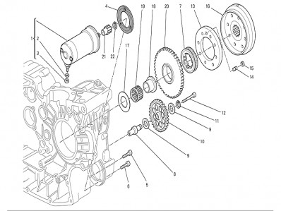 Bendix de arranque Ducati Monster 696 2008-2011