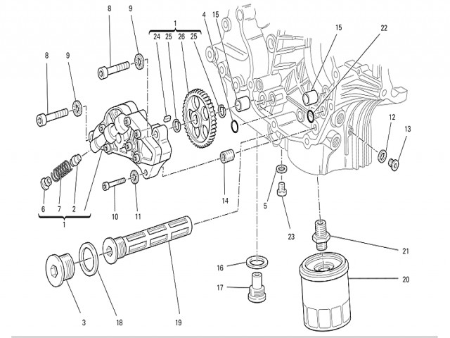 Bomba de aceite Ducati Monster 696 2008-2011