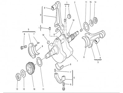Cigueñal Ducati Monster 696 2008-2011
