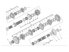 Eje primario del cambio Ducati Monster 696 2008-2011
