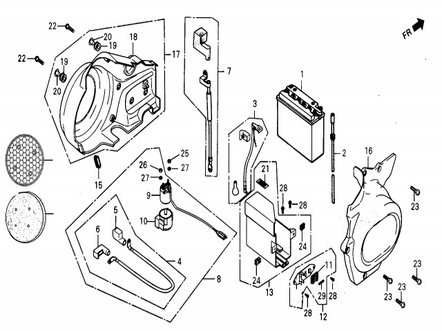 Embellecedor tapa motor derecho Daelim Daystar 125 2004-2006
