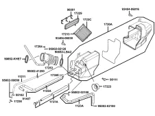 Caja filtro aire Kymco Xciting 500, i evo, i r abs, i (afi) 2005 - 2017
