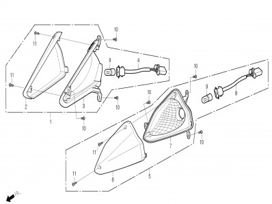Intermitente delantero izquierdo Daelim S2 250 2004-2007