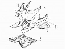 Suelo central Piaggio Typhoon 50 2011 - 2015