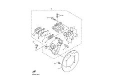 Pinza freno trasera Yamaha R6 600 cc 1999 - 2000