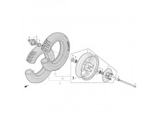 Rueda delantera 12 Daelim S five 50 2001 - 2007