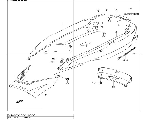 Unión colín mod 2002 Suzuki Burgman 400 1998 - 2002