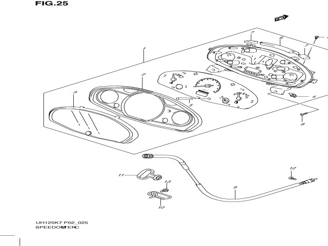 Cable cuenta kilómetros Suzuki Burgman 125 2007-2009