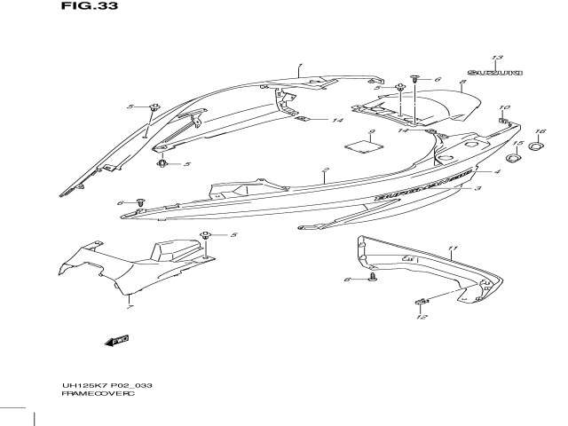 Cacha izquierda Suzuki Burgman 125 2007-2009