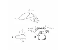 Aleta delantera varios colores Peugeot Elystar 125 2002-2003