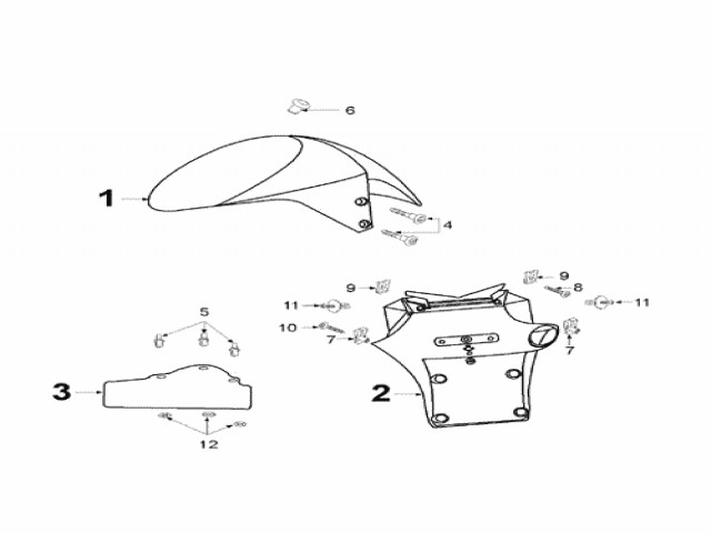 Aleta delantera varios colores Peugeot Elystar 125 2002-2003