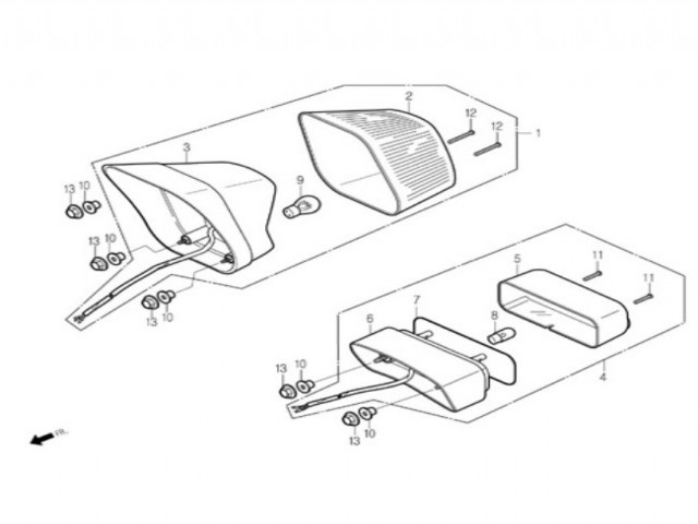 Piloto trasero Daelim Daystar 125 2007 - 2009