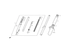 Embellecedor horquilla izquierda cromo Daelim Daystar 125 2007 - 2009