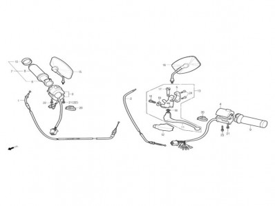 Caña acelerador plastico Daelim Daystar 125 2007 - 2009