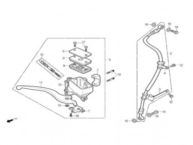 Bomba freno delantero Daelim Daystar 125 2007 - 2009