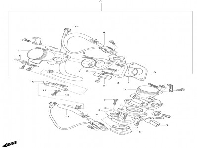 Toma de admision delantera Hyosung Gt 250 2004-2009