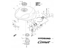 Aforador deposito carburacion Hyosung gt 125 2005 - 2008