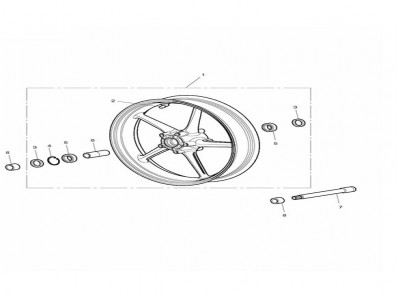 Eje rueda delantera Triumph Daytona 675 2006-2010
