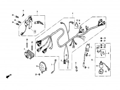 Sistema electrico completo Daelim Ns 125 1999-2002