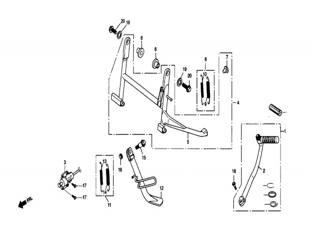 Pedal de arranque Daelim Ns 125 1999-2002