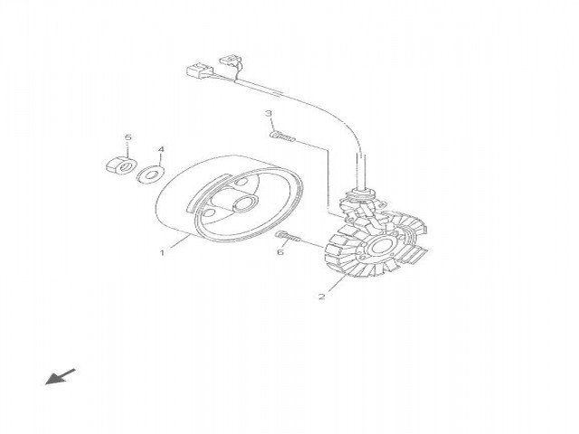 Volante magnetico Yamaha Majesty 125 2007-2011