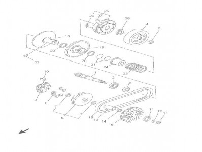 Embrague completo del motor Yamaha Majesty 125 2007-2011