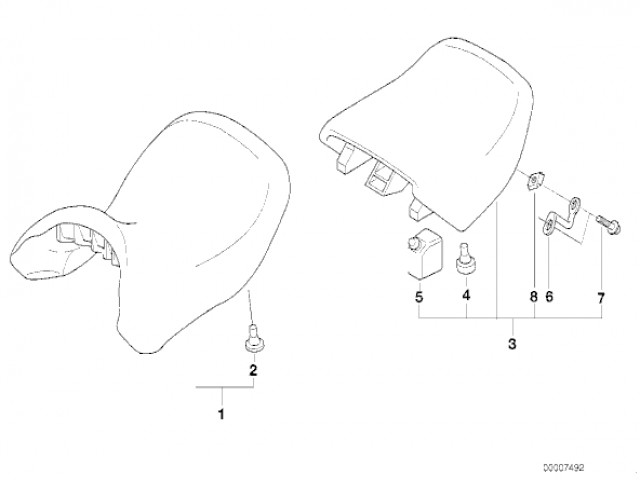 Asiento piloto Bmw R1150 rt 2001 - 2004