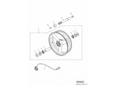 Eje rueda delantera Triumph St 955 1999 - 2001