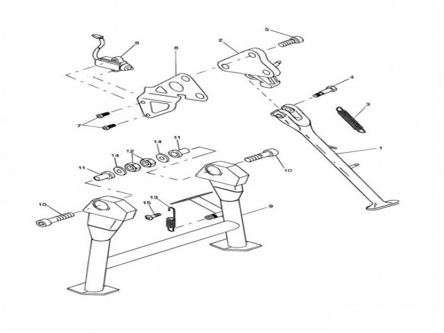 Pata de cabra Triumph St 955 1999 - 2001