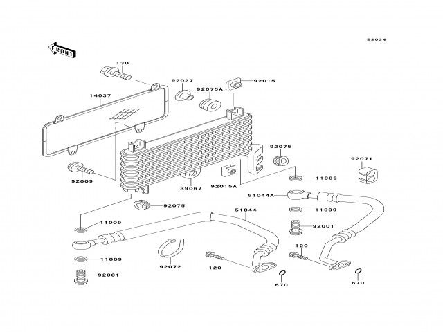 Latiguillo aceite Kawasaki Zzr 600 1994-1996