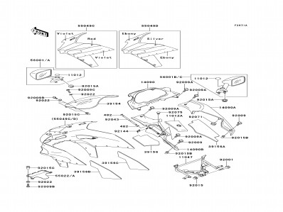 Bandeja relojes Kawasaki Zzr 600 1994-1996