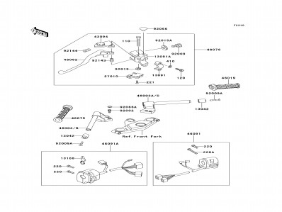 Piña luces izquierda Kawasaki Zzr 600 1994-1996