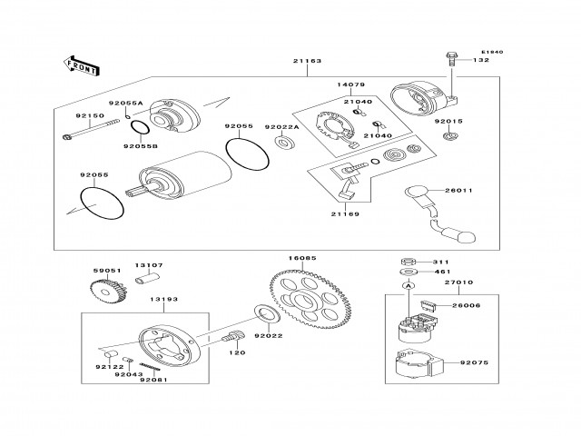 Motor arranque Kawasaki Zzr 600 1994-1996