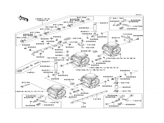 Batería carburadores Kawasaki Zzr 600 1994-1996