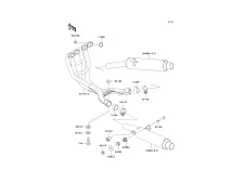 Silencioso izquierdo Kawasaki Zzr 600 1994-1996